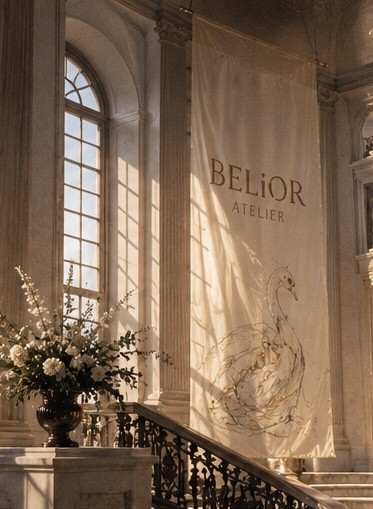 BELiOR Atelier 배너 — 계단 홀